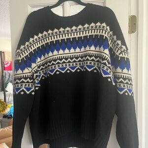 NWT Womens POLO RAPLH LAUREN Fair Isle Wool Blend Crewneck Sweater